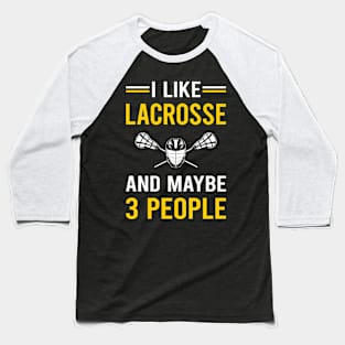 3 People Lacrosse Baseball T-Shirt